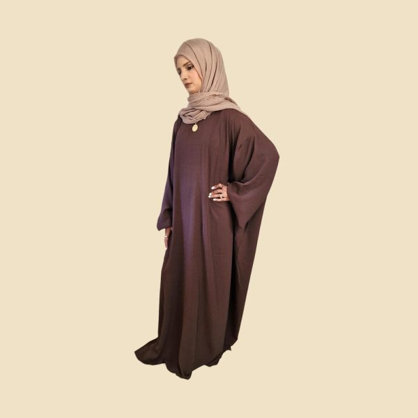 Dark coffee Abaya Robe - Image 2