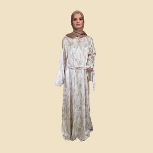 Two tone cream/coffee Maxi dress