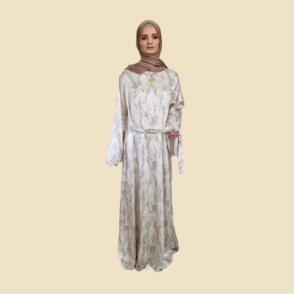 Two tone cream/coffee Maxi dress