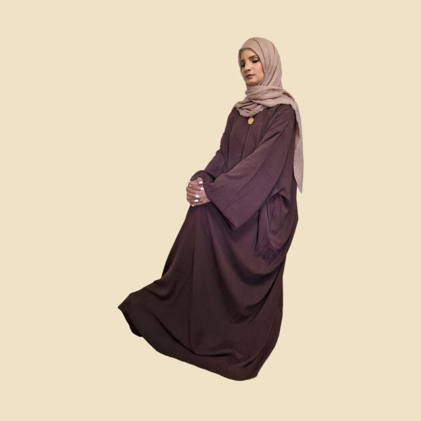 Dark coffee Abaya Robe - Image 4