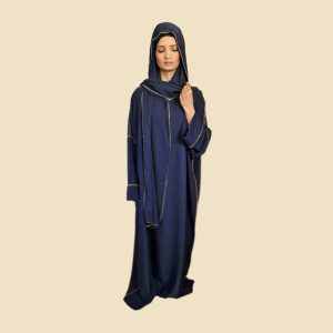 Navy gold detailing Abaya