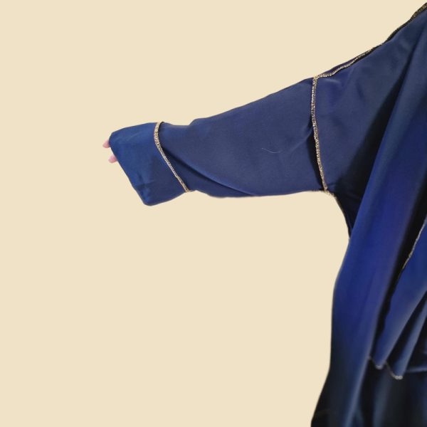 Navy gold detailing Abaya - Image 4
