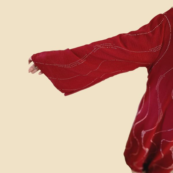 Red diamonte pattern dress - Image 4