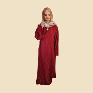 Red diamonte pattern dress