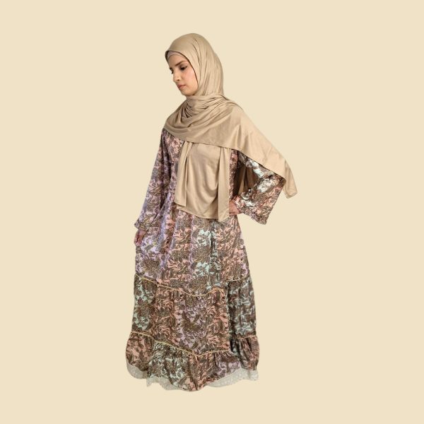 Floral print layered maxi dress - Image 5