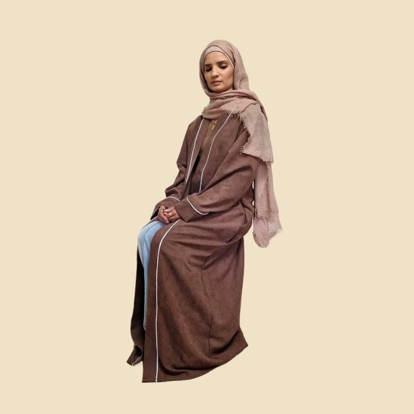 Brown kimono jacket robe - Image 3