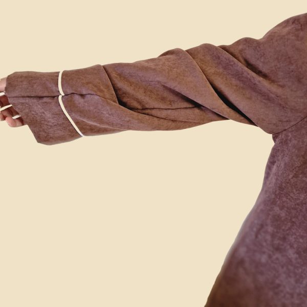 Brown kimono jacket robe - Image 2