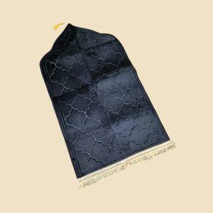 Black prayer mat