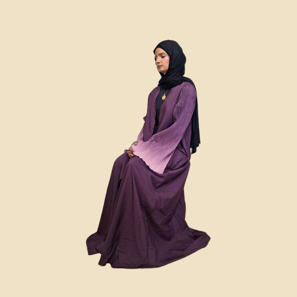 Purple Open Kimono Abaya - Image 2