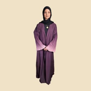Purple Open Kimono Abaya