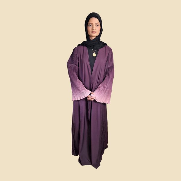Purple Open Kimono Abaya