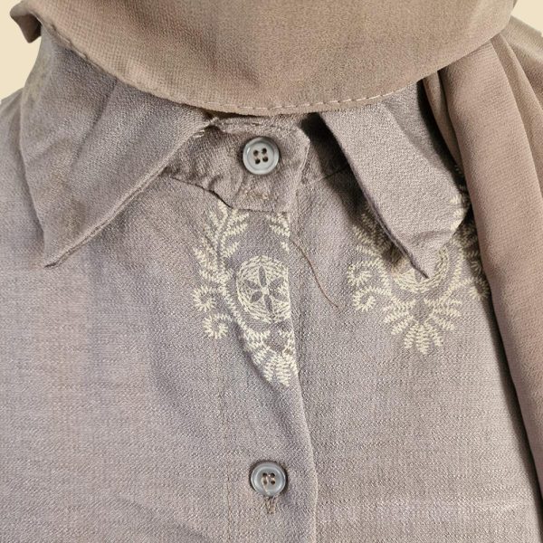 Taupe linen two piece set - Image 2