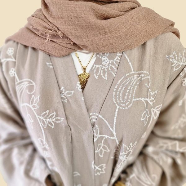 Beige Linen Maxi dress - Image 4