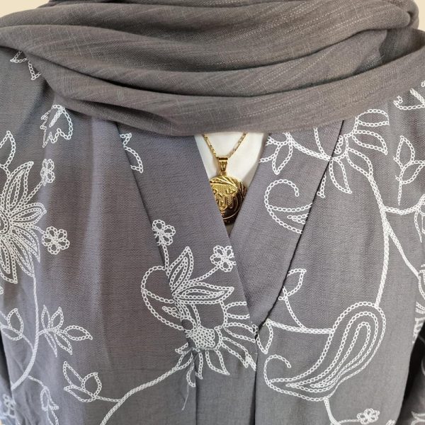 Grey Linen Maxi dress - Image 4